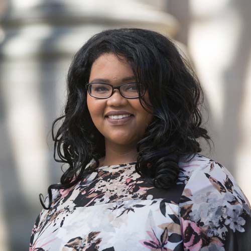 Young woman who was a beneficiary of the Griffith Scholar program